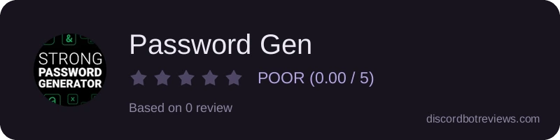 Rating banner for Password Gen