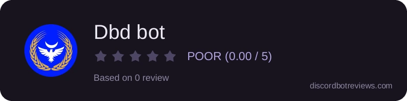 Rating widget preview for Dbd bot