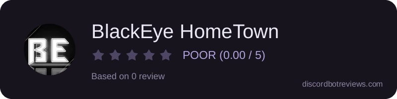 Rating widget preview for BlackEye HomeTown