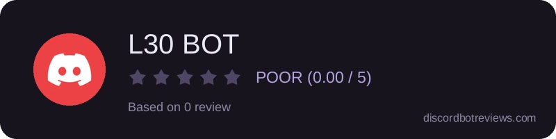 Rating widget preview for L30 BOT