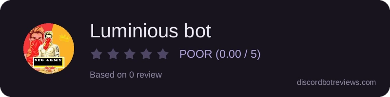 Rating widget preview for Luminious bot
