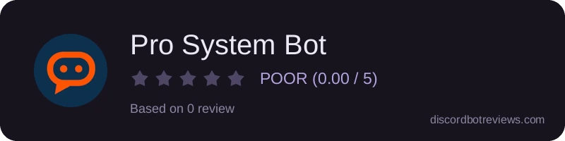 Rating widget preview for Pro System Bot