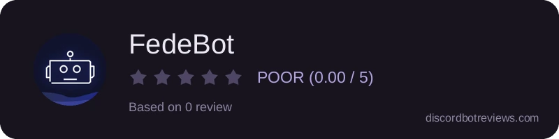 Rating widget preview for FedeBot