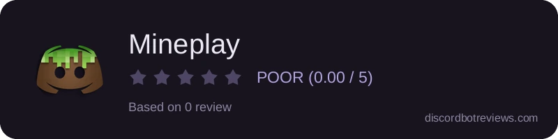 Rating widget preview for Mineplay