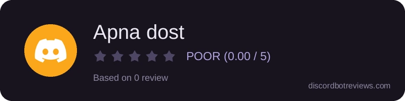 Rating widget preview for Apna dost