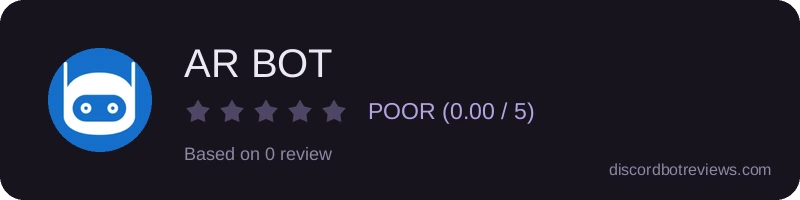 Rating widget preview for AR BOT