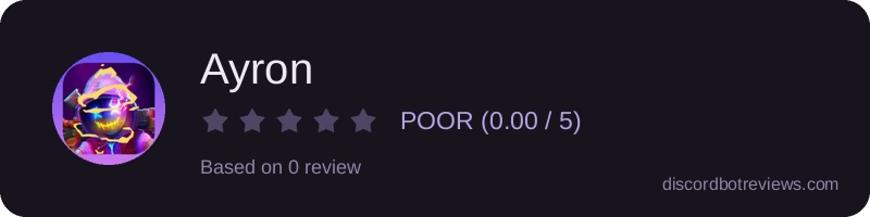 Rating widget preview for Ayron