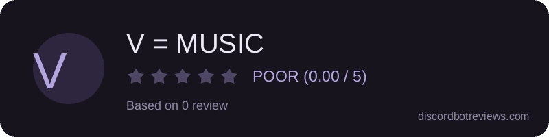 Rating widget preview for V = MUSIC 