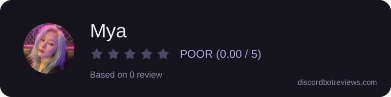 Rating widget preview for Mya