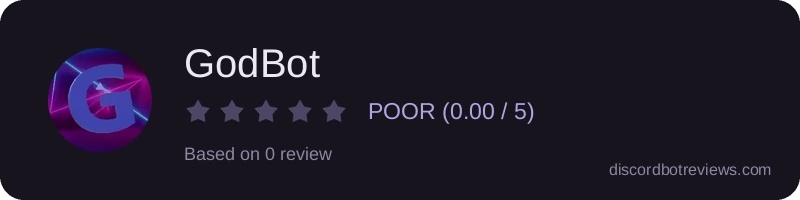 Rating widget preview for GodBot