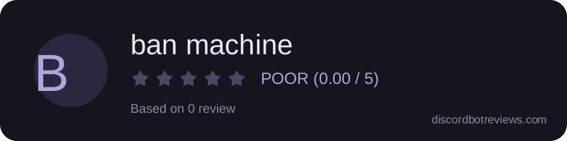 Rating widget preview for ban machine 