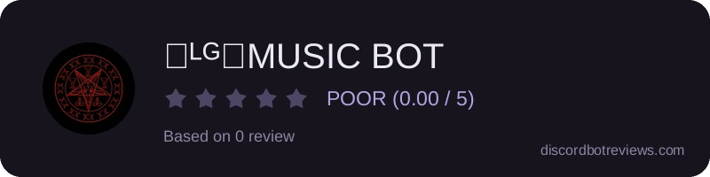 Rating widget preview for 『ᴸᴳ』MUSIC BOT