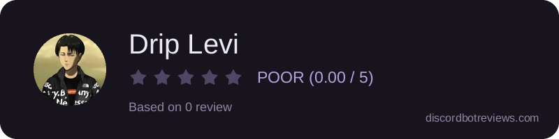 Rating widget preview for Drip Levi