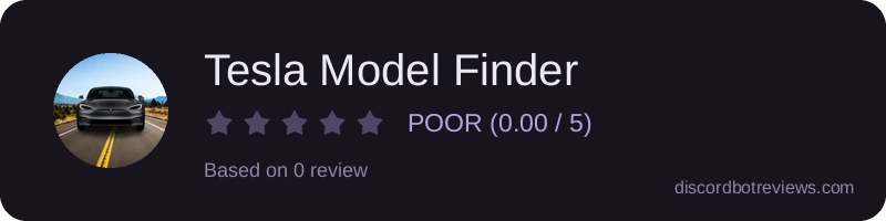 Rating widget preview for Tesla Model Finder
