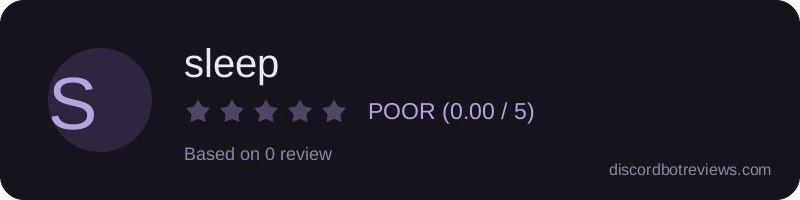 Rating widget preview for sleep