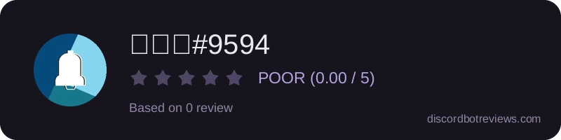 Rating widget preview for 구독봇#9594