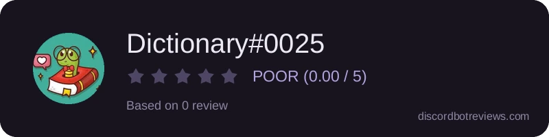 Rating widget preview for Dictionary#0025