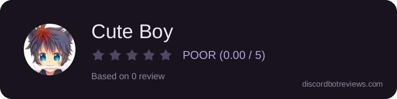 Rating widget preview for Cute Boy