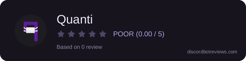 Rating widget preview for Quanti