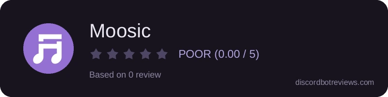 Rating widget preview for Moosic