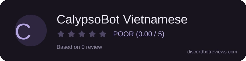 Rating widget preview for CalypsoBot Vietnamese