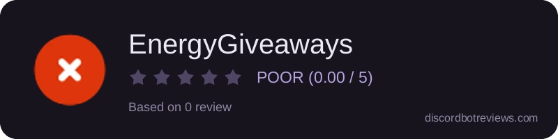 Rating widget preview for EnergyGiveaways