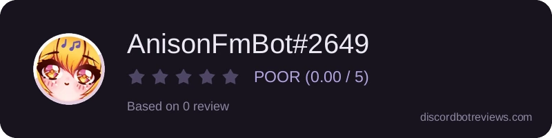 Rating widget preview for AnisonFmBot#2649