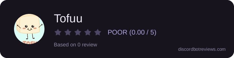 Rating widget preview for Tofuu