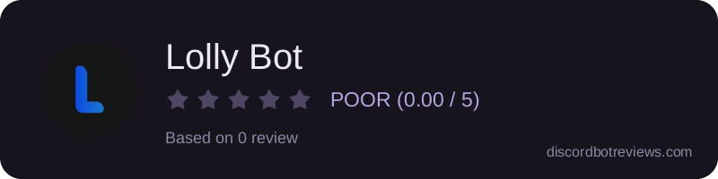 Rating widget preview for Lolly Bot