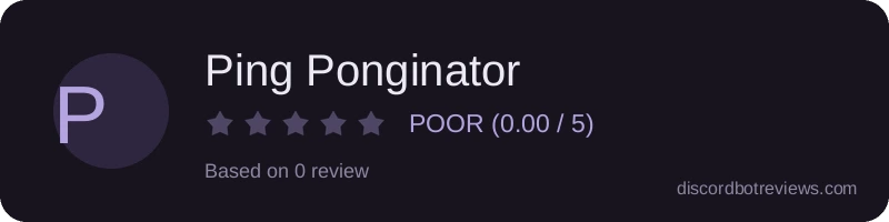 Rating widget preview for Ping Ponginator