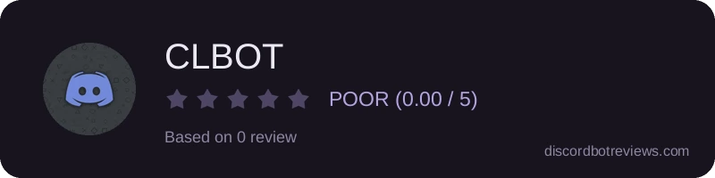 Rating widget preview for CLBOT