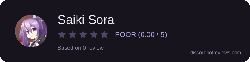 Rating widget preview for Saiki Sora