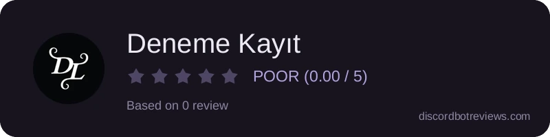 Rating widget preview for Deneme Kayıt