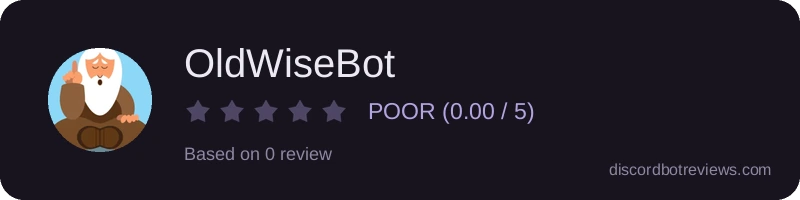 Rating widget preview for OldWiseBot