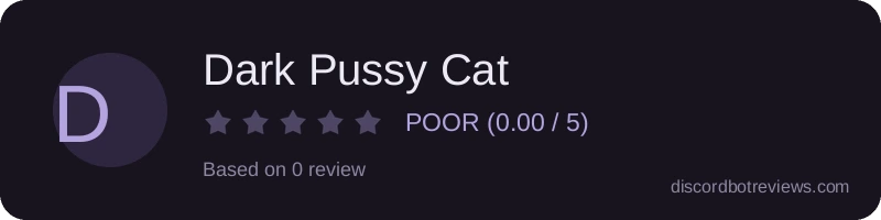 Rating widget preview for Dark Pussy Cat