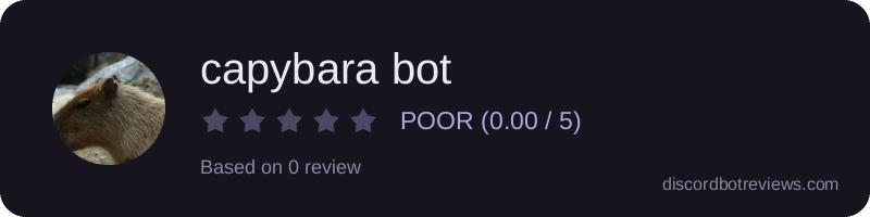 Rating widget preview for capybara bot