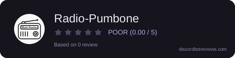 Rating widget preview for Radio-Pumbone