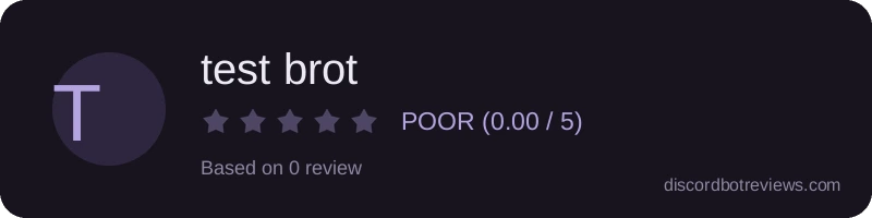 Rating widget preview for test brot