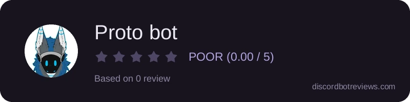 Rating widget preview for Proto bot