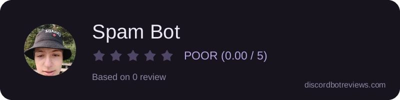 Rating widget preview for Spam Bot