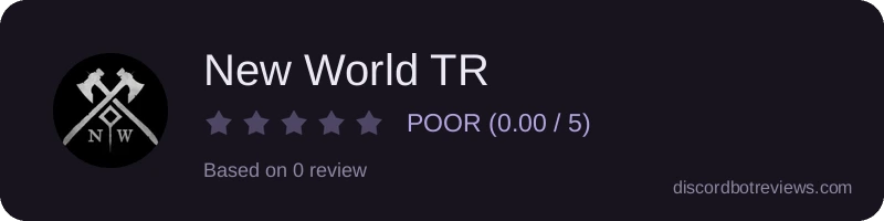 Rating widget preview for New World TR