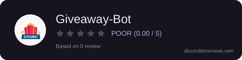Rating widget preview for Giveaway-Bot