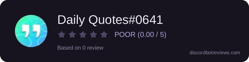 Rating widget preview for Daily Quotes#0641