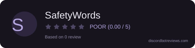 Rating widget preview for SafetyWords