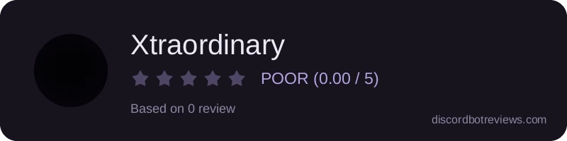 Rating widget preview for Xtraordinary