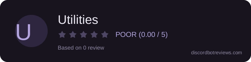 Rating widget preview for Utilities