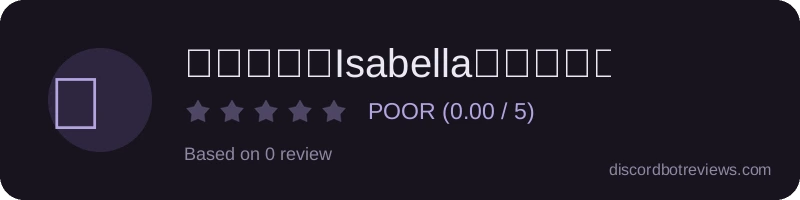 Rating widget preview for ஜ۩۞۩ஜIsabellaஜ۩۞۩ஜ