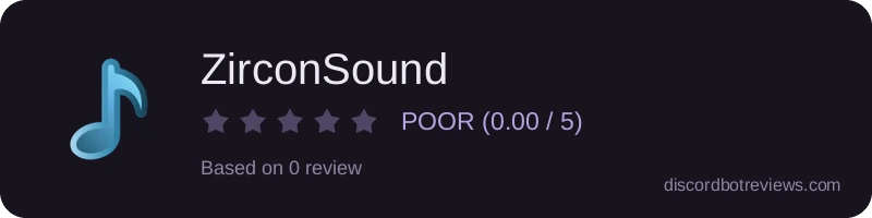 Rating widget preview for ZirconSound