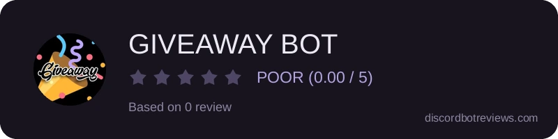 Rating widget preview for GIVEAWAY BOT