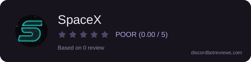 Rating widget preview for SpaceX